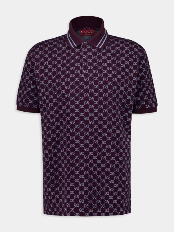 GG Cotton Jacquard Polo Shirt sold by Fashion Clinic