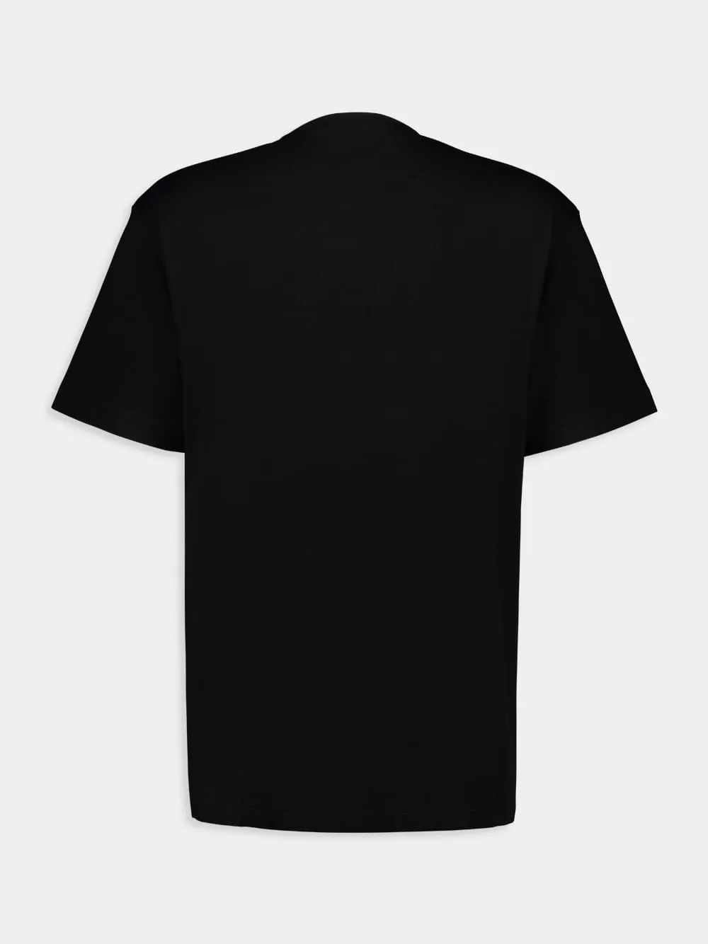 Black Embroidered Cotton Jersey T-Shirt sold by Fashion Clinic product image thumbnail 2