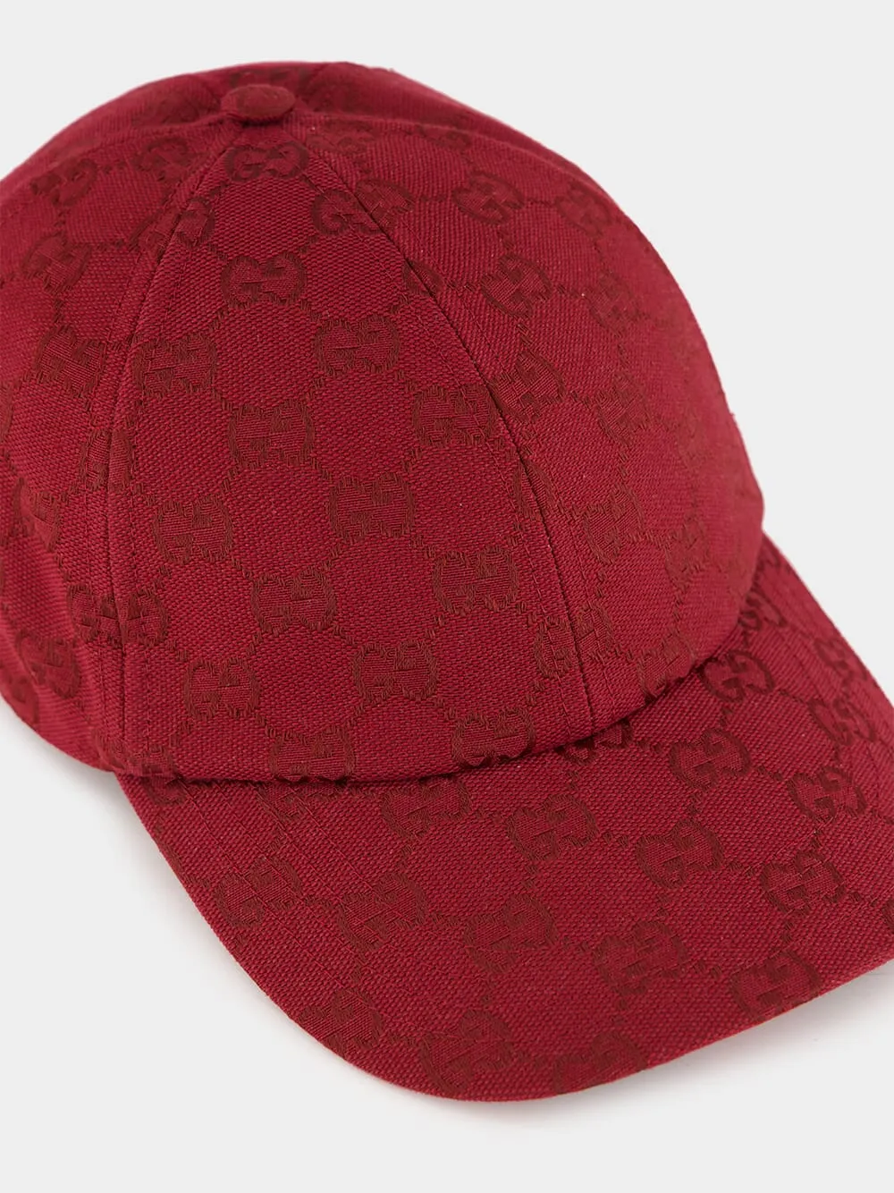 GG Canvas Baseball Hat in Ancora Red sold by Fashion Clinic product image thumbnail 3