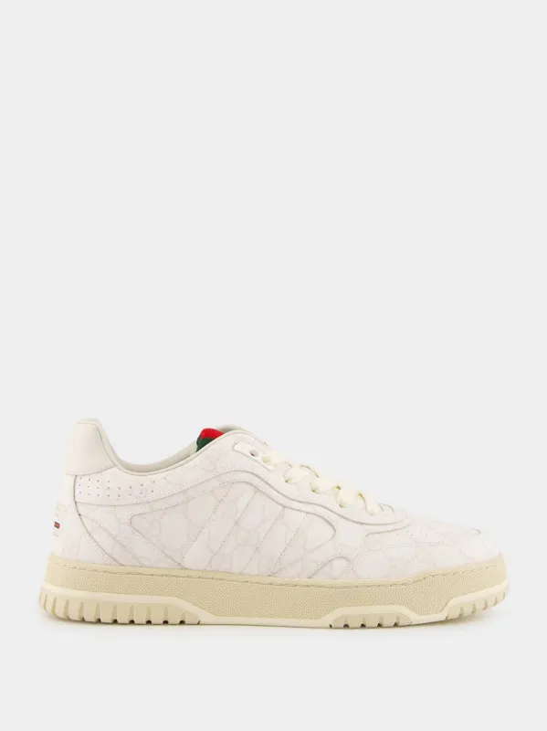White Men's Gucci Re-Web Sneaker sold by Fashion Clinic