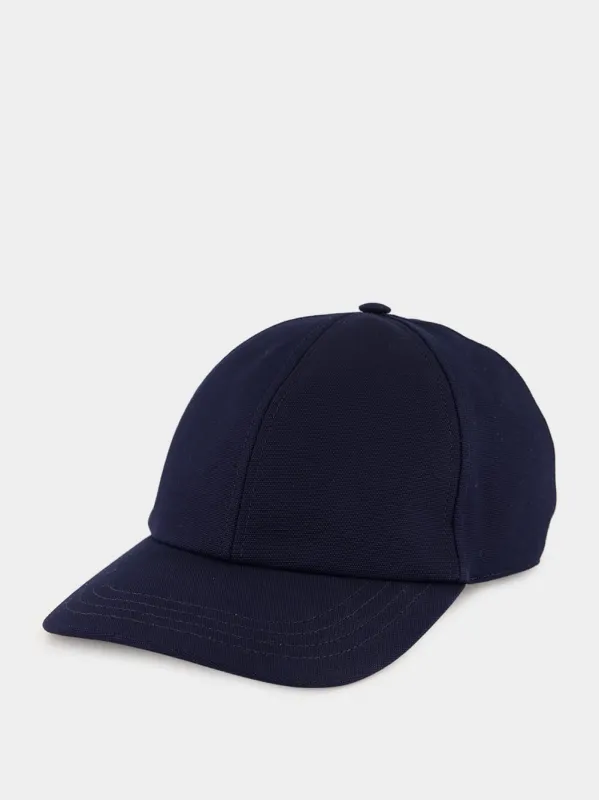Dark Blue Cotton Canvas Baseball Hat sold by Fashion Clinic
