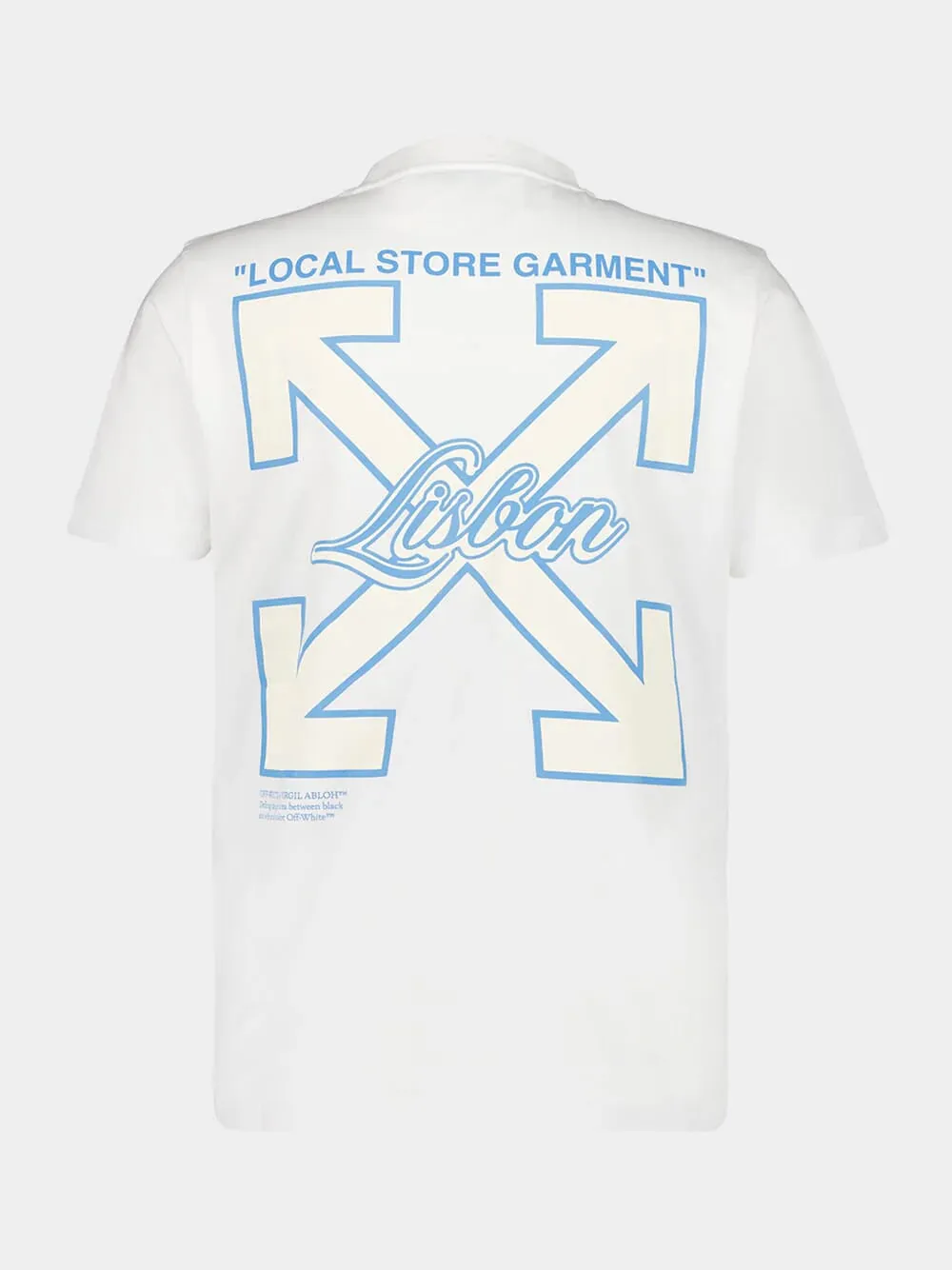 White Lisbon Print Cotton T-Shirt sold by Fashion Clinic product image thumbnail 2