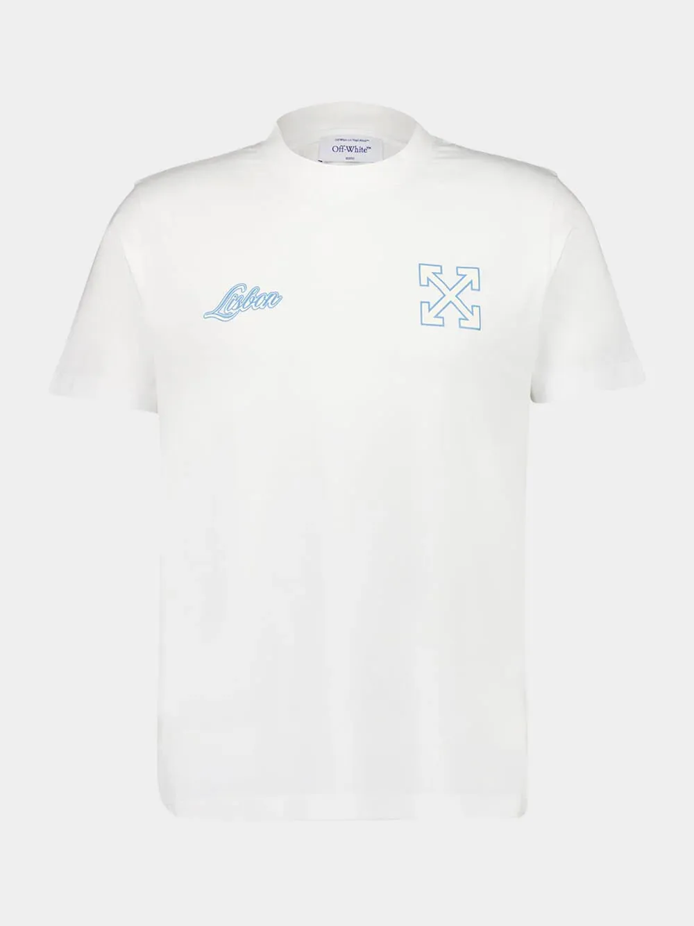 White Lisbon Print Cotton T-Shirt sold by Fashion Clinic