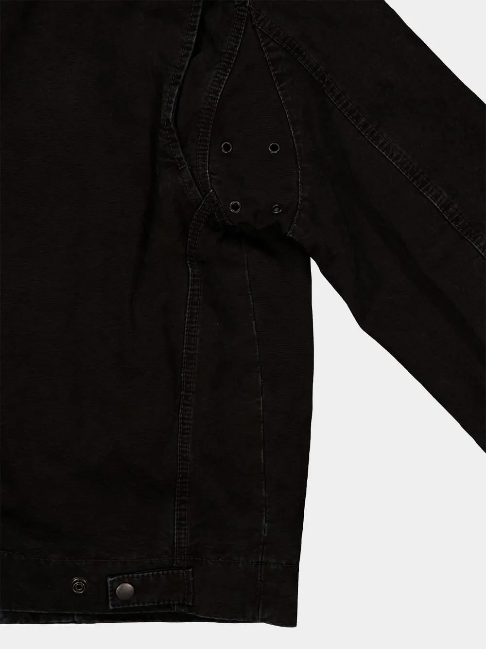 Black Cotton Canvas Work Jacket sold by Fashion Clinic product image thumbnail 3