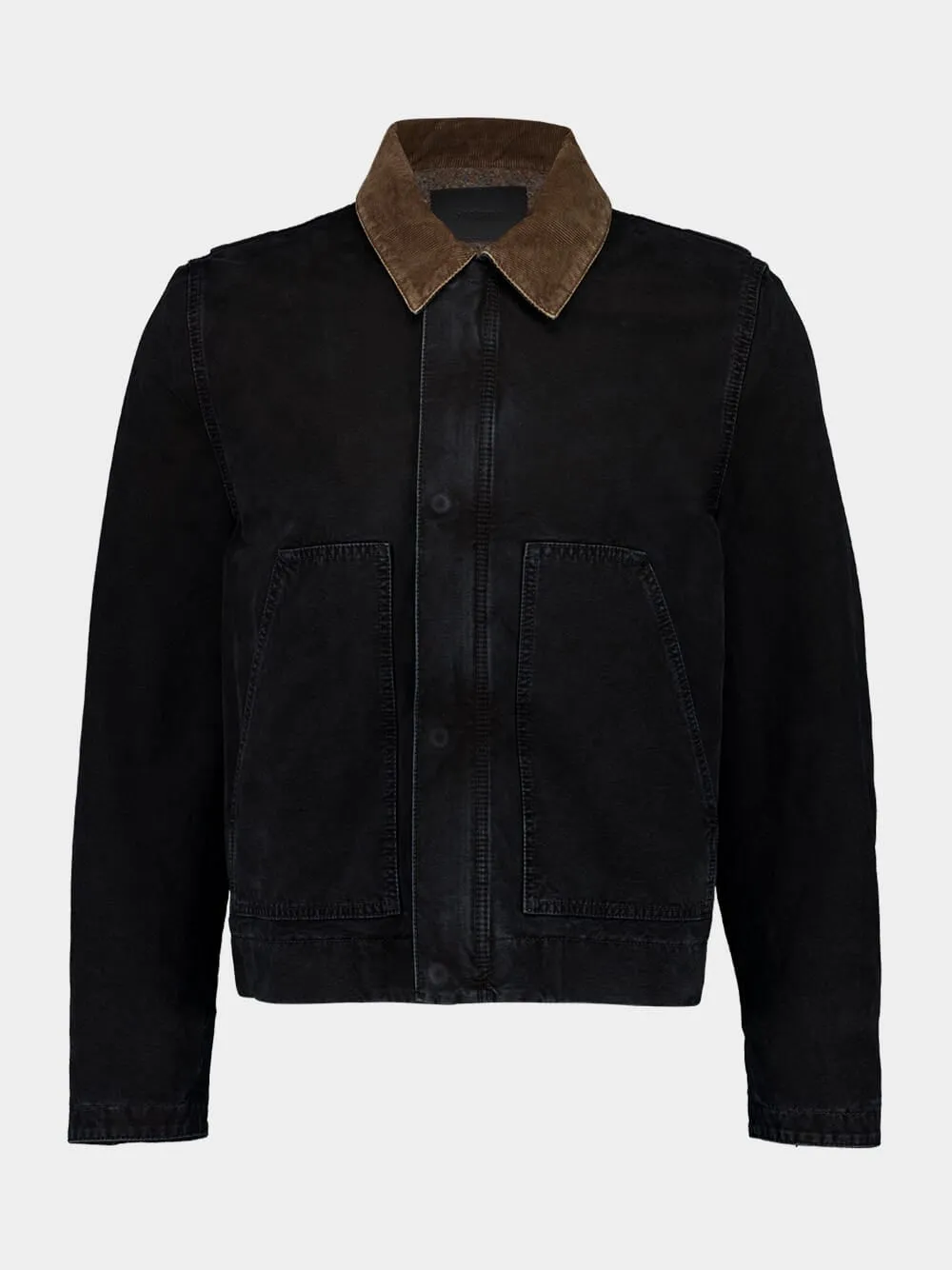 Black Cotton Canvas Work Jacket sold by Fashion Clinic
