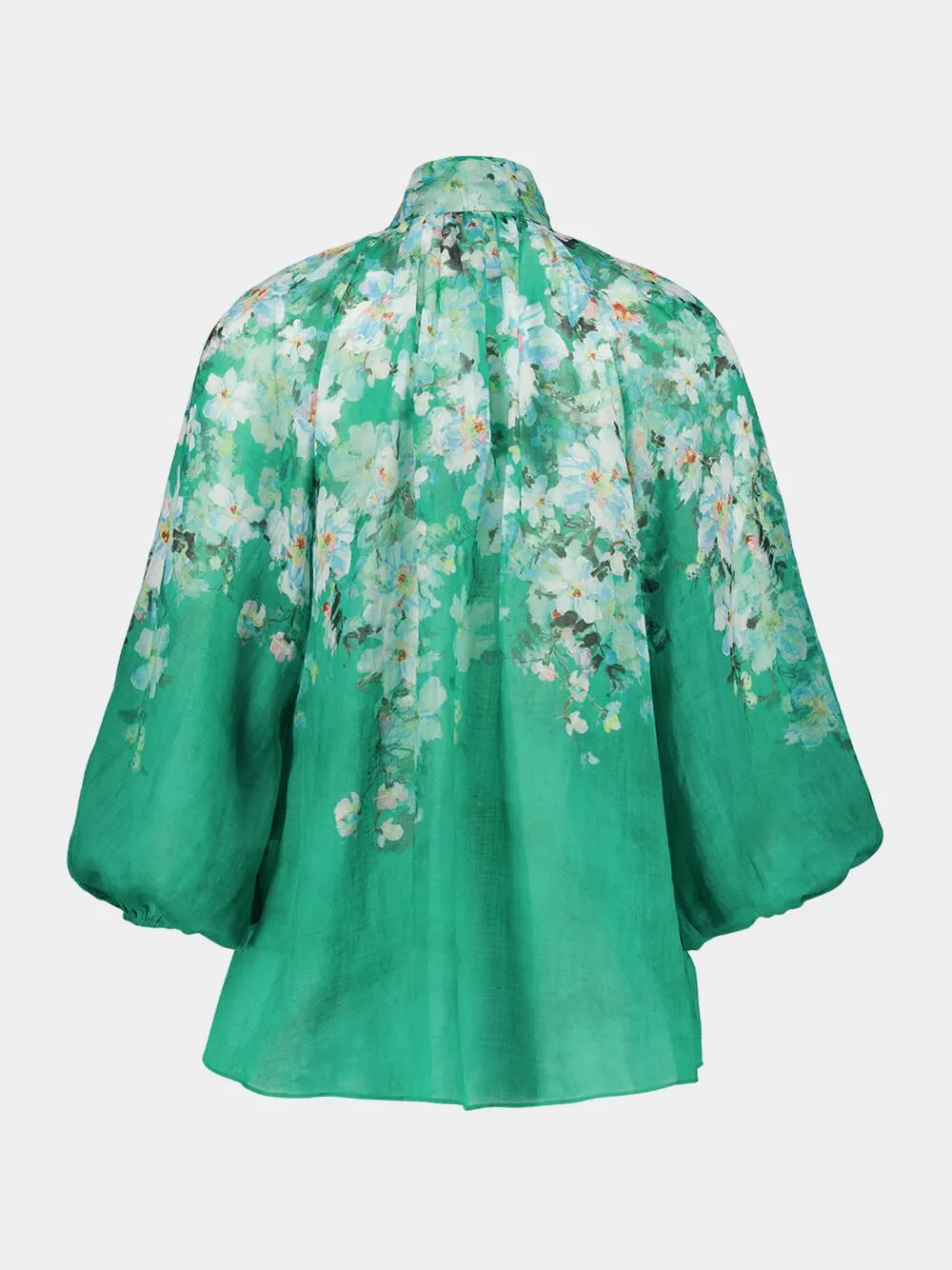 Green Floral Everley Billow Blouse sold by Fashion Clinic product image thumbnail 2