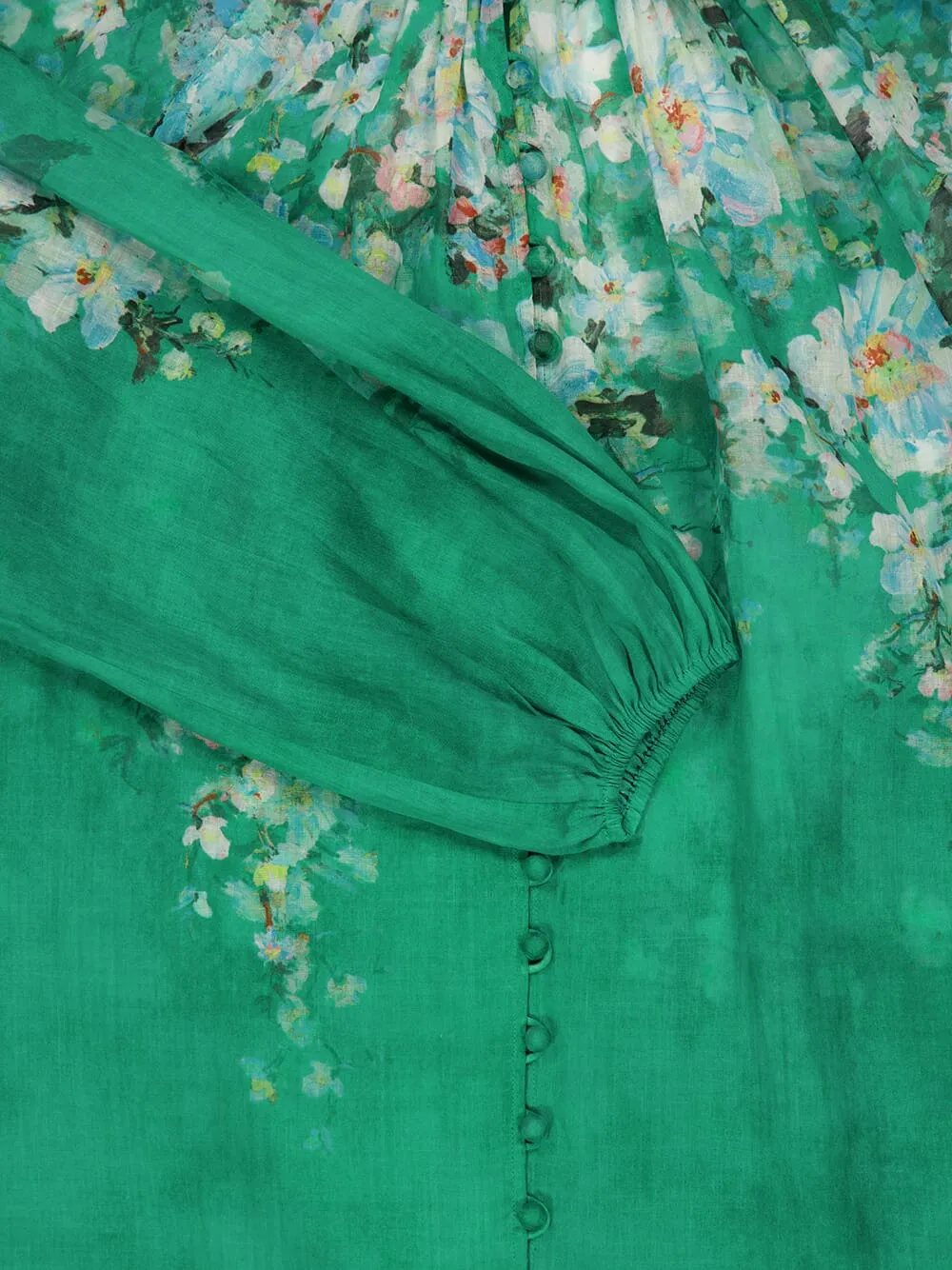 Green Floral Everley Billow Blouse sold by Fashion Clinic product image thumbnail 4