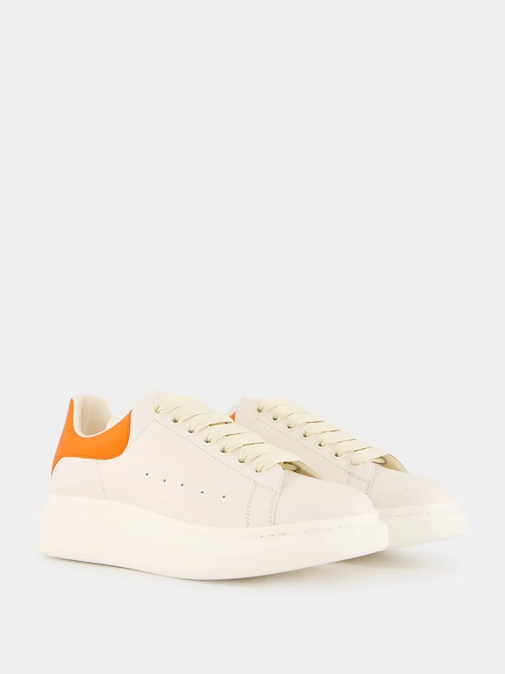 White and Orange Oversized Sneakers sold by Fashion Clinic product image thumbnail 3