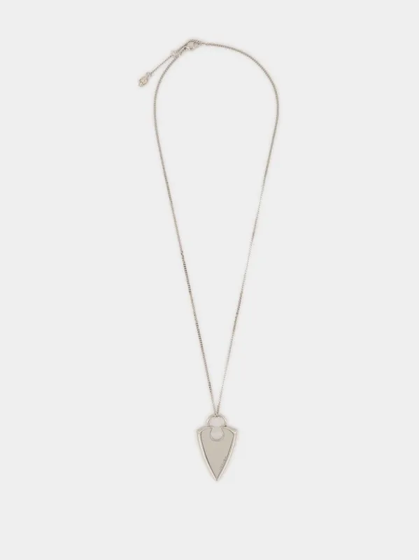 Palladium Arrow Pendant Necklace made by Alexander McQueen