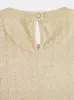 Gold Draped Lurex Asymmetrical Dress sold by Fashion Clinic
