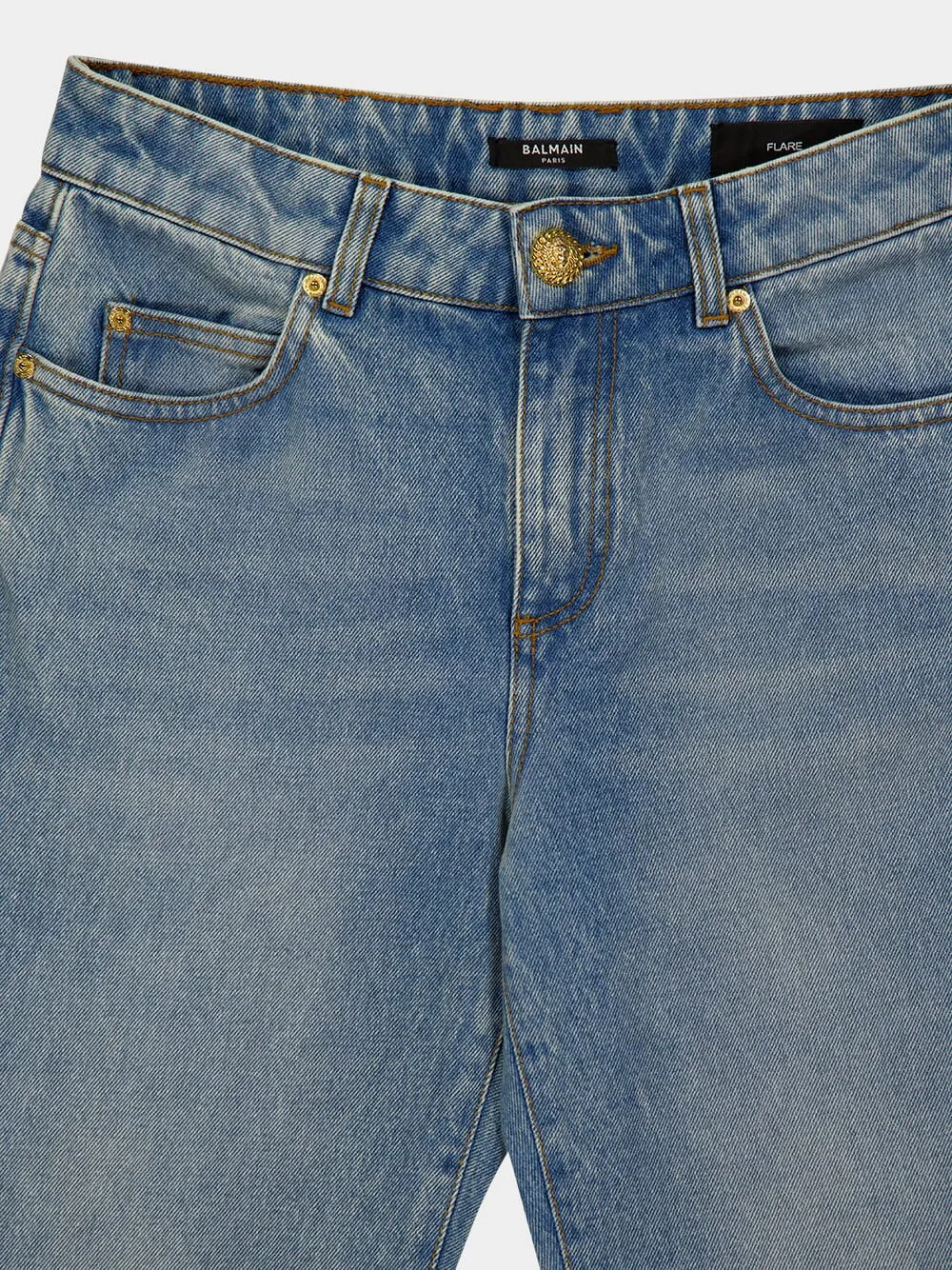 Blue Flared Denim Jeans sold by Fashion Clinic product image thumbnail 4