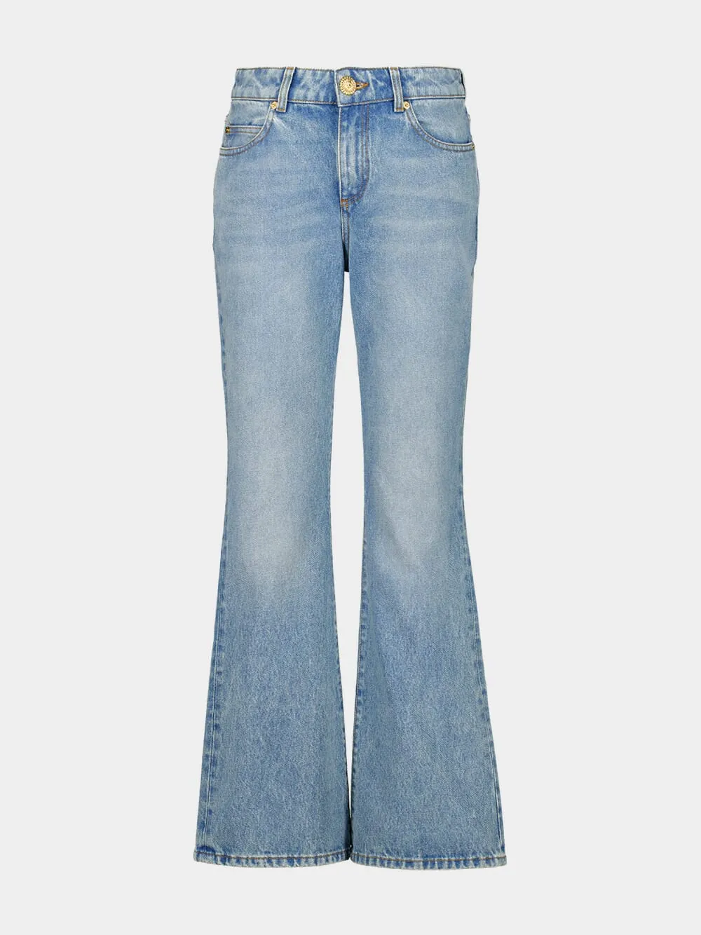 Blue Flared Denim Jeans sold by Fashion Clinic