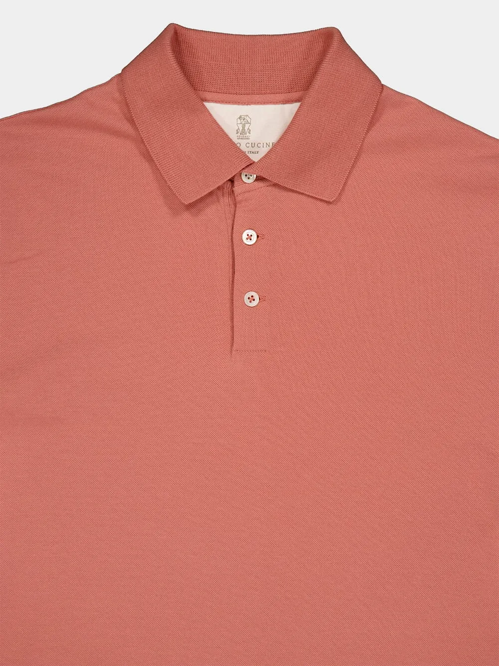 Salmon Pink Short-Sleeved Polo Shirt sold by Fashion Clinic product image thumbnail 3