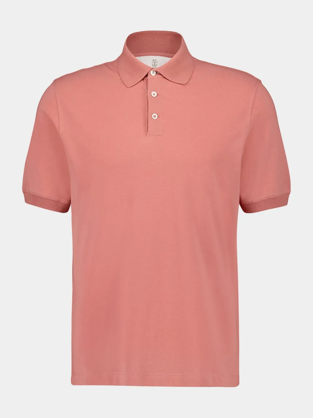 Salmon Pink Short-Sleeved Polo Shirt sold by Fashion Clinic