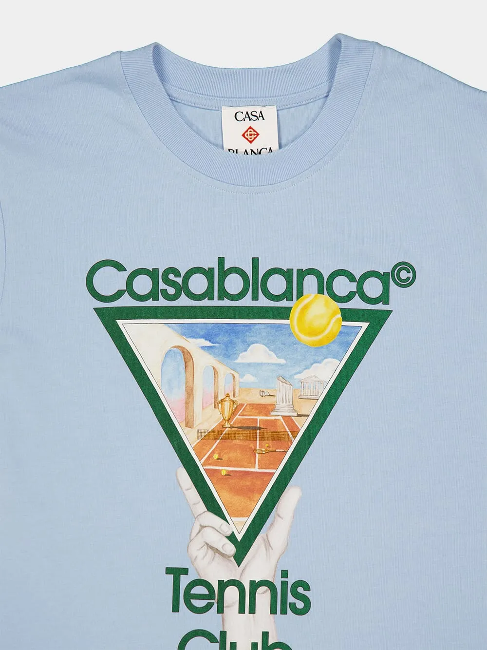 Light Blue Metaphysical Tennis Icon T-Shirt sold by Fashion Clinic product image thumbnail 3