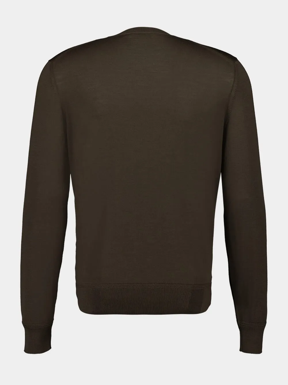 Olive Green Merino Wool Sweater sold by Fashion Clinic product image thumbnail 2