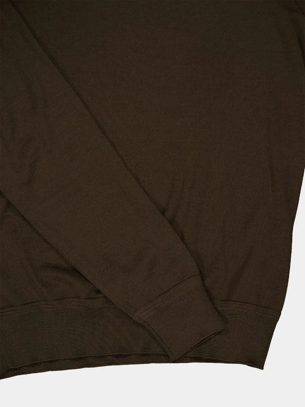 Olive Green Merino Wool Sweater sold by Fashion Clinic product image thumbnail 4