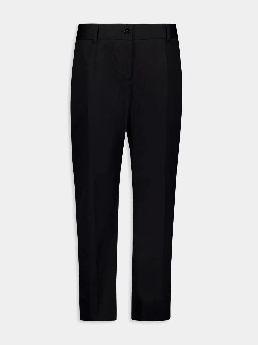 Black Cropped Tailored Trousers sold by Fashion Clinic
