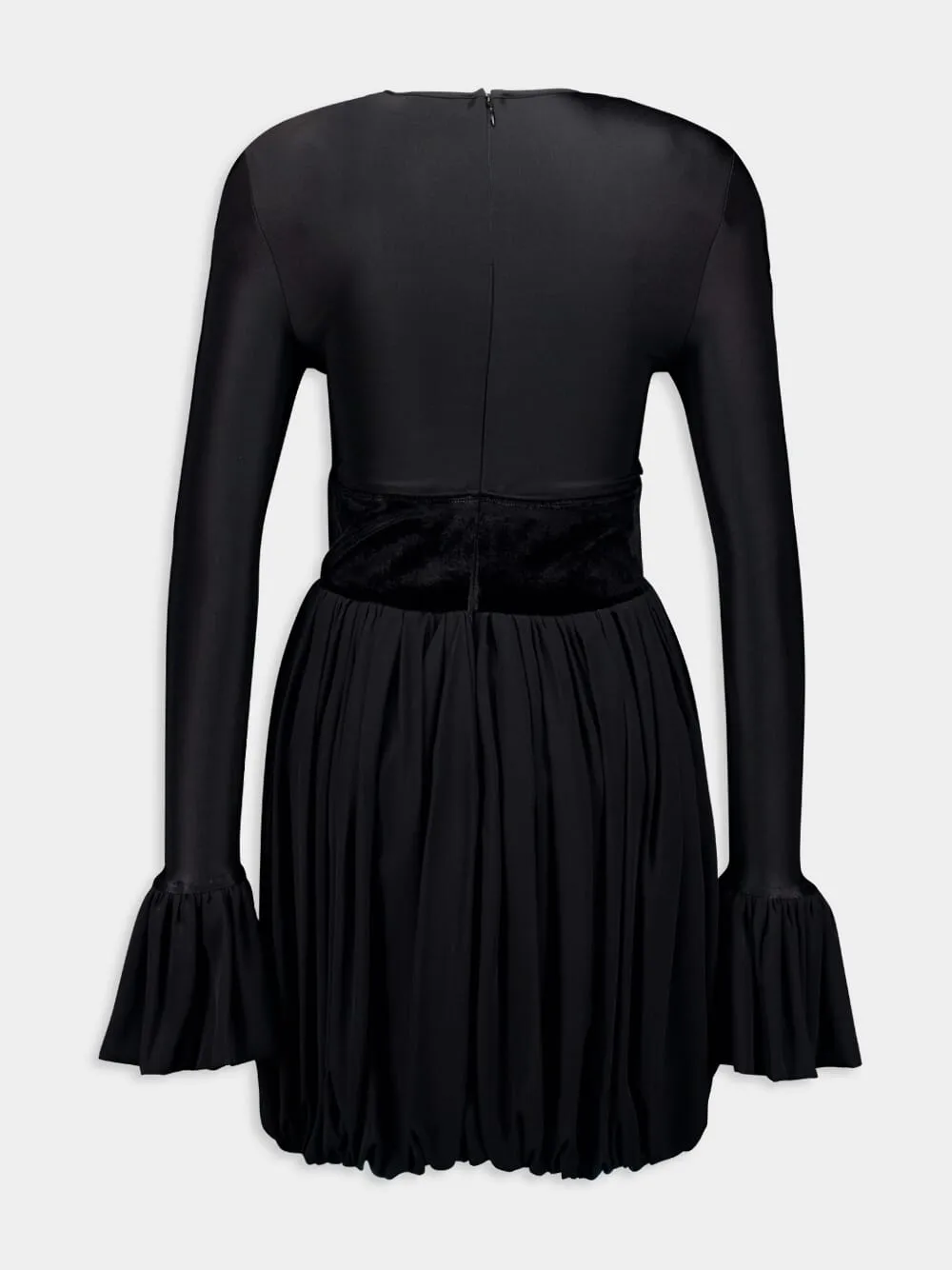 Black Panelled Flared Mini Dress sold by Fashion Clinic product image thumbnail 2
