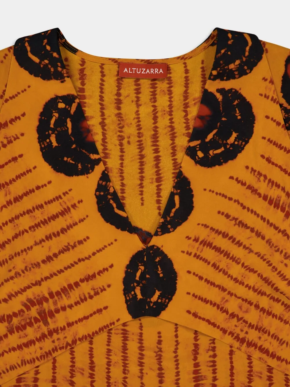 Orange Tullius V-Neck Long-Sleeved Top sold by Fashion Clinic product image thumbnail 3