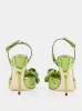 Green Exotic Leather High-Heel Sandals sold by Fashion Clinic