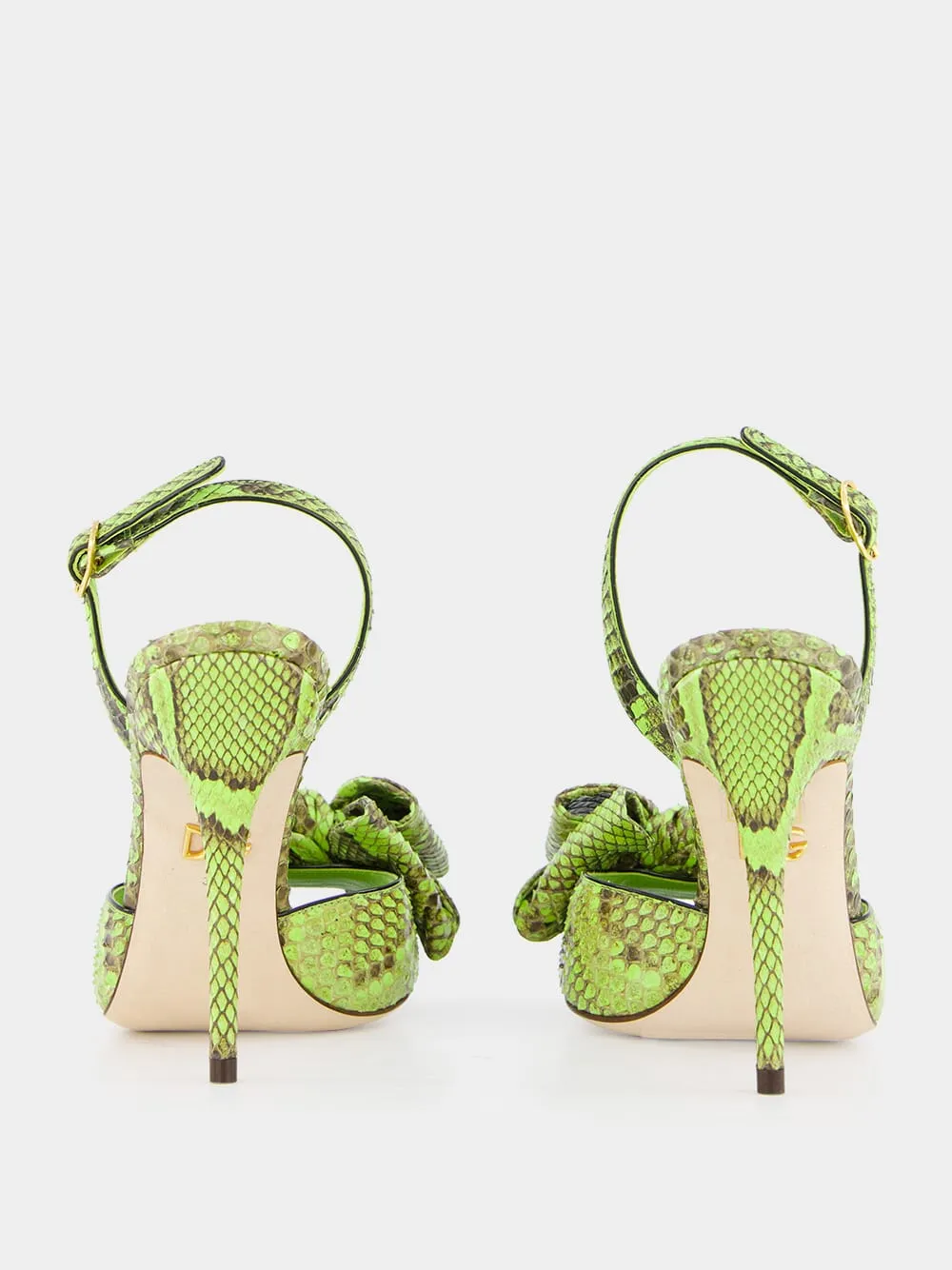 Green Exotic Leather High-Heel Sandals sold by Fashion Clinic product image thumbnail 5