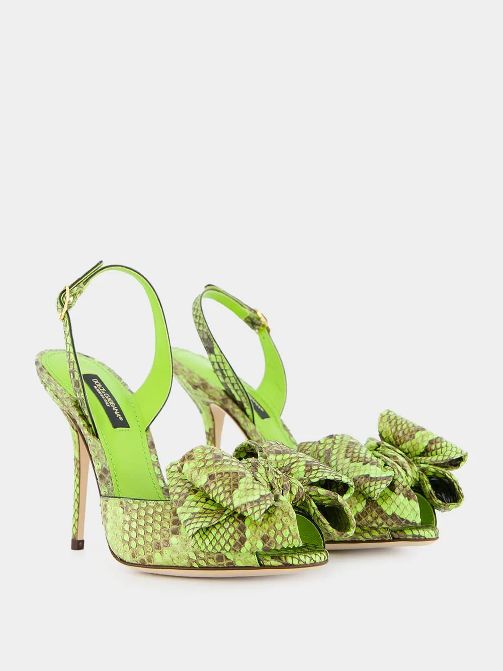 Green Exotic Leather High-Heel Sandals sold by Fashion Clinic product image thumbnail 3