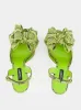 Green Exotic Leather High-Heel Sandals sold by Fashion Clinic