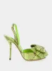 Green Exotic Leather High-Heel Sandals sold by Fashion Clinic