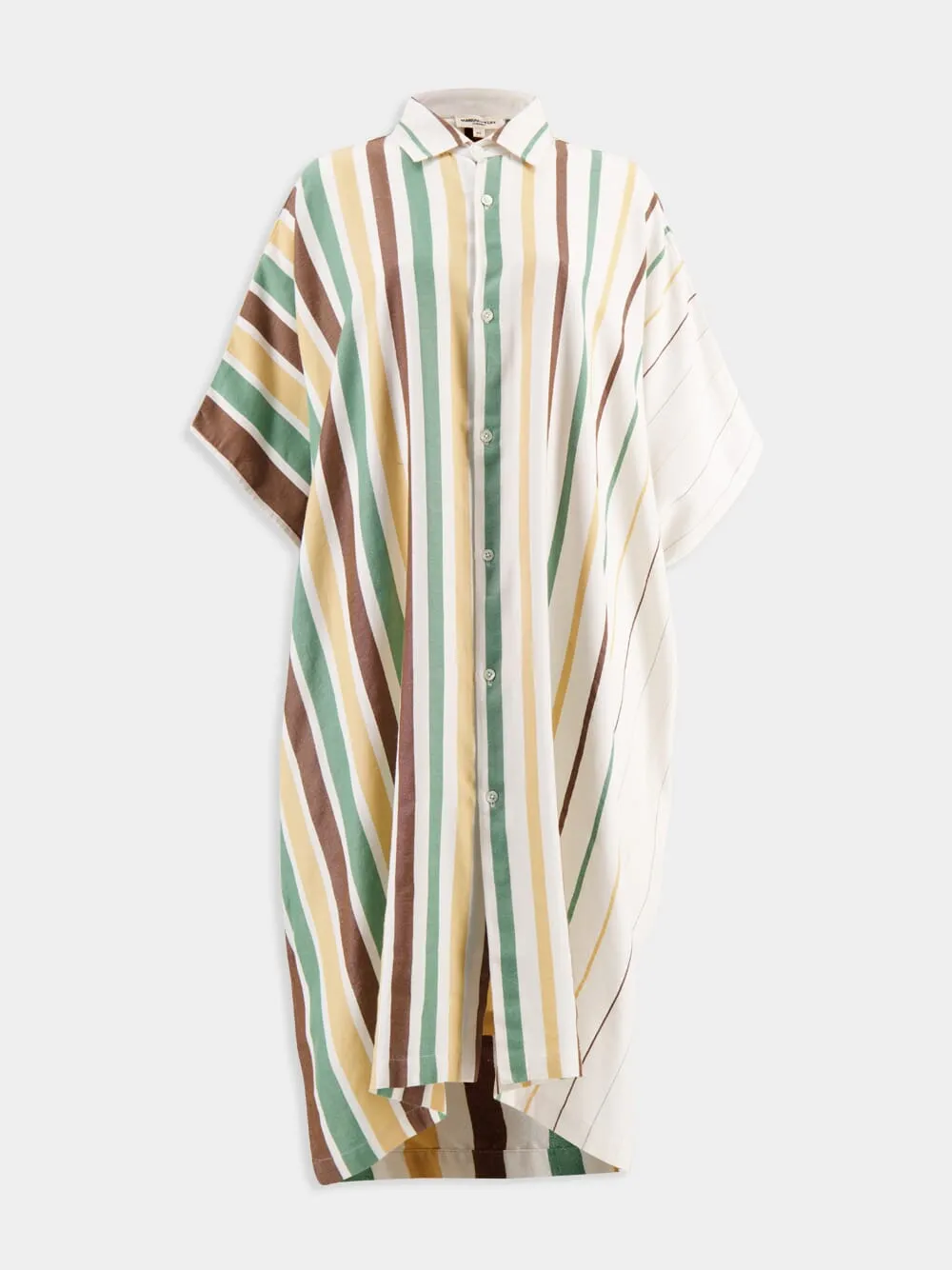 Striped Oversized Cotton Caftan Dress sold by Fashion Clinic