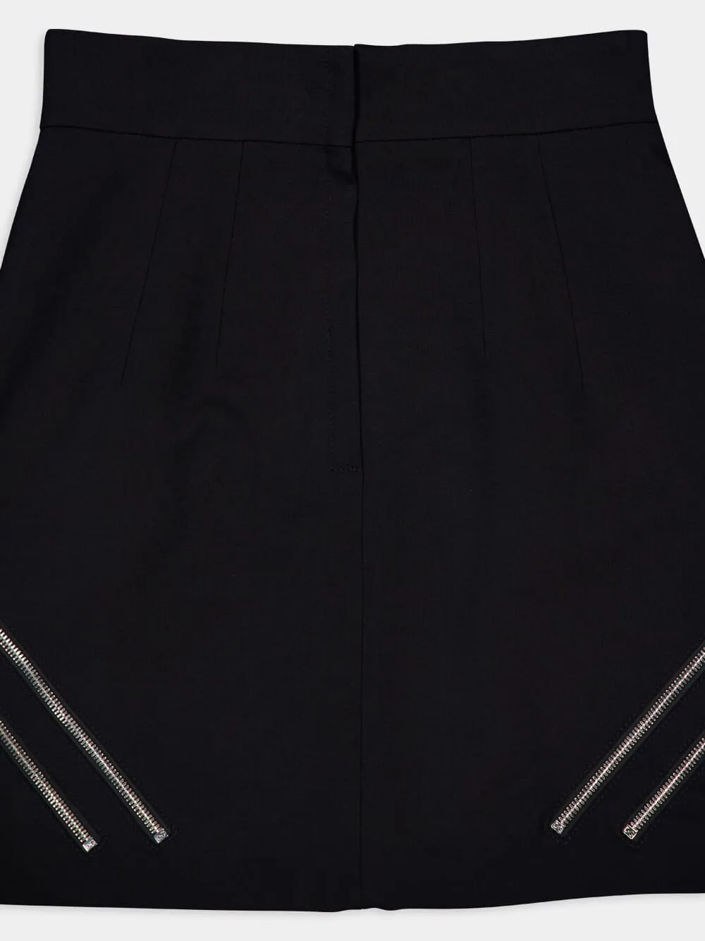 Black Mini Skirt with Front Zipper Detail sold by Fashion Clinic product image thumbnail 4