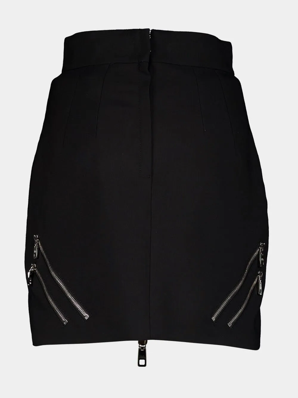 Black Mini Skirt with Front Zipper Detail sold by Fashion Clinic product image thumbnail 2