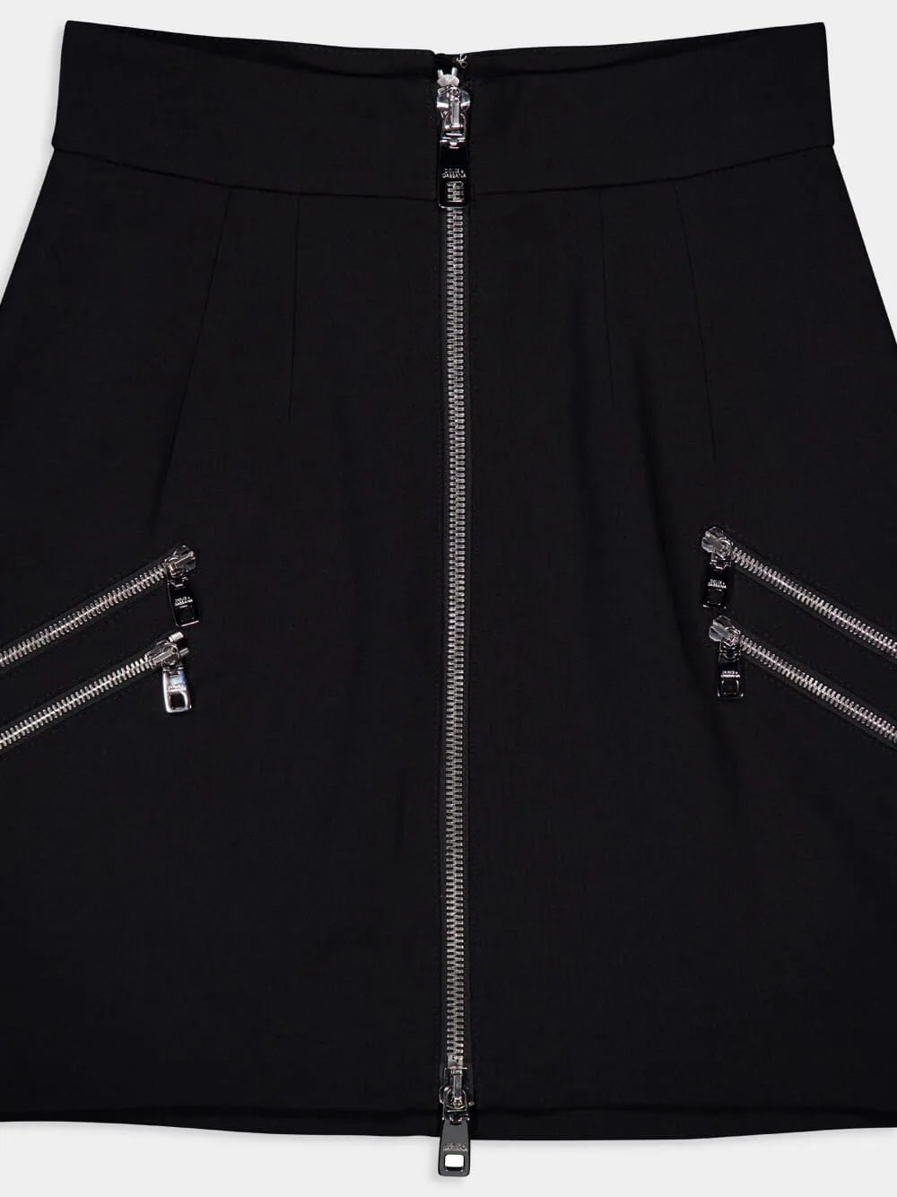 Black Mini Skirt with Front Zipper Detail sold by Fashion Clinic product image thumbnail 3