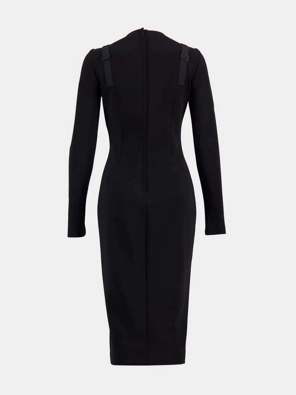 Black Silk-Insert Midi Dress sold by Fashion Clinic product image thumbnail 2