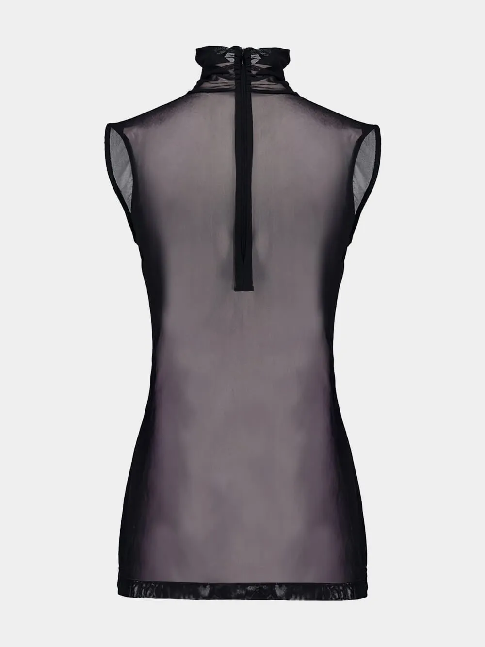 Black Sheer Halter Neck Top sold by Fashion Clinic product image thumbnail 2