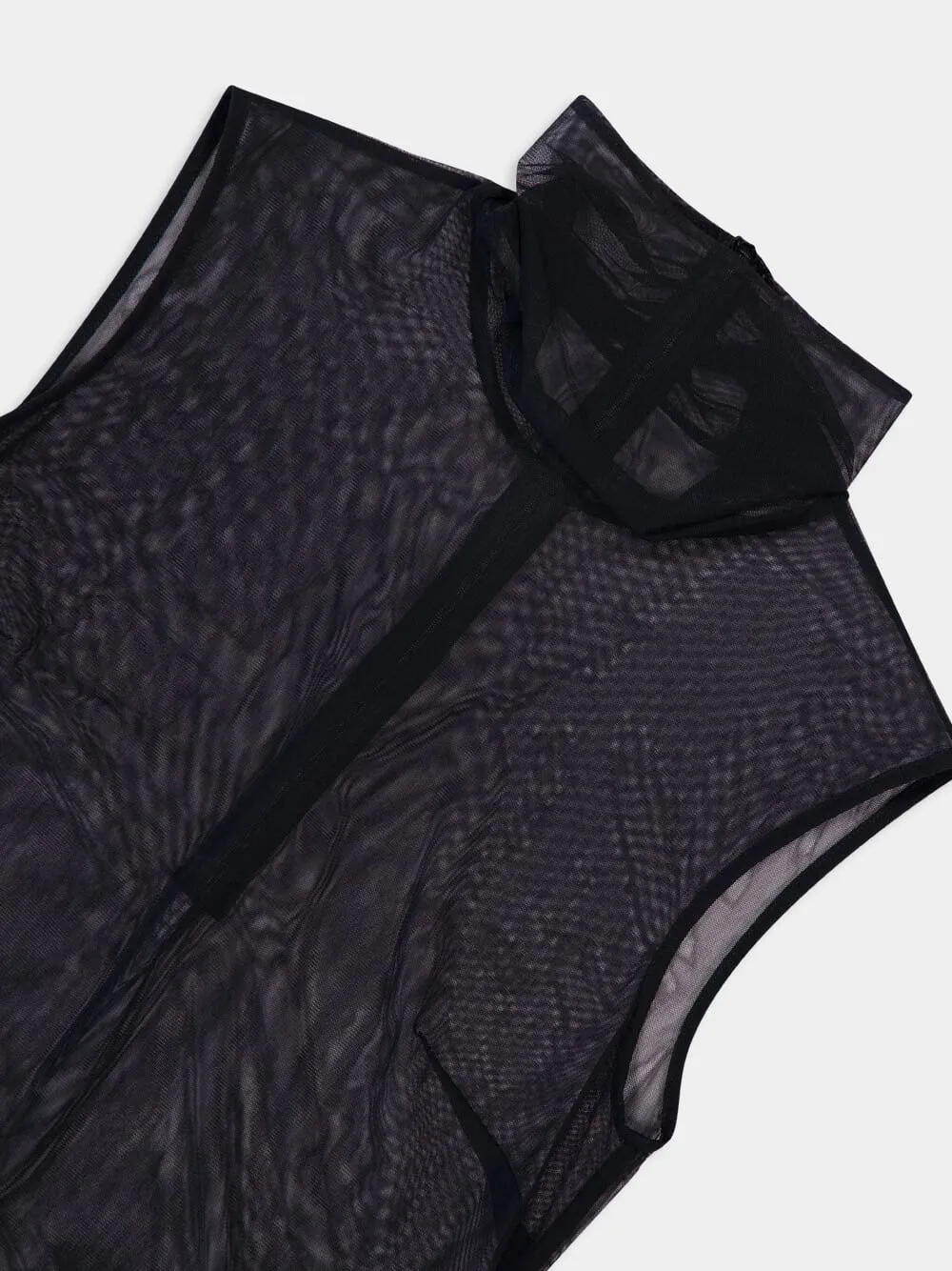 Black Sheer Halter Neck Top sold by Fashion Clinic product image thumbnail 3