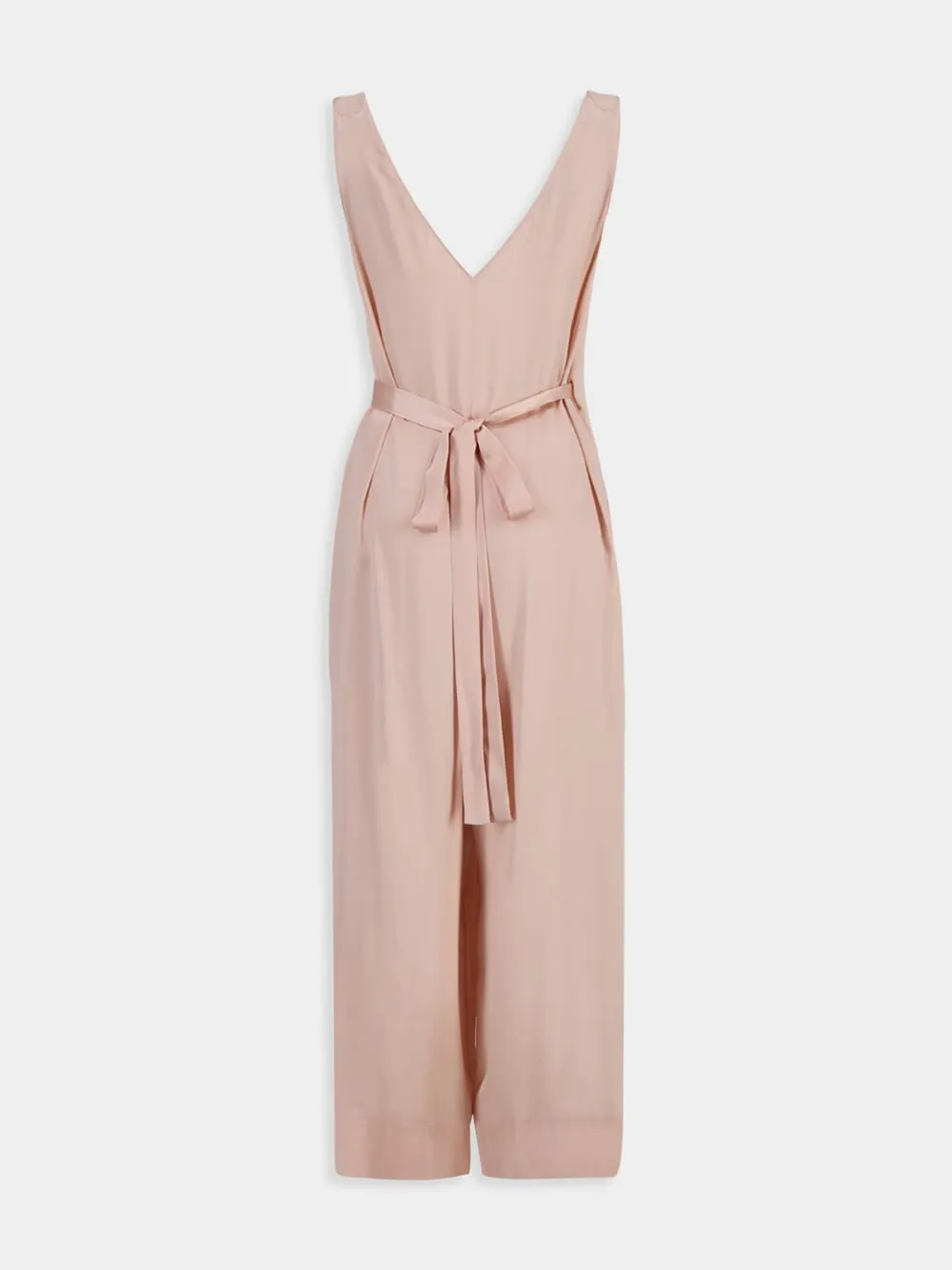 Pink Lace Detail Silk Jumpsuit sold by Fashion Clinic product image thumbnail 2