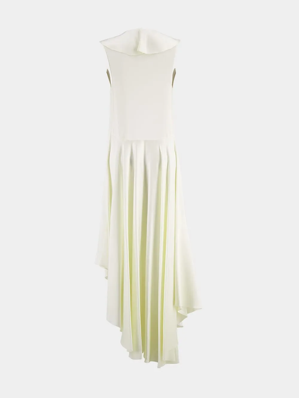 White Asymmetric Bias-Cut Dress sold by Fashion Clinic product image thumbnail 2