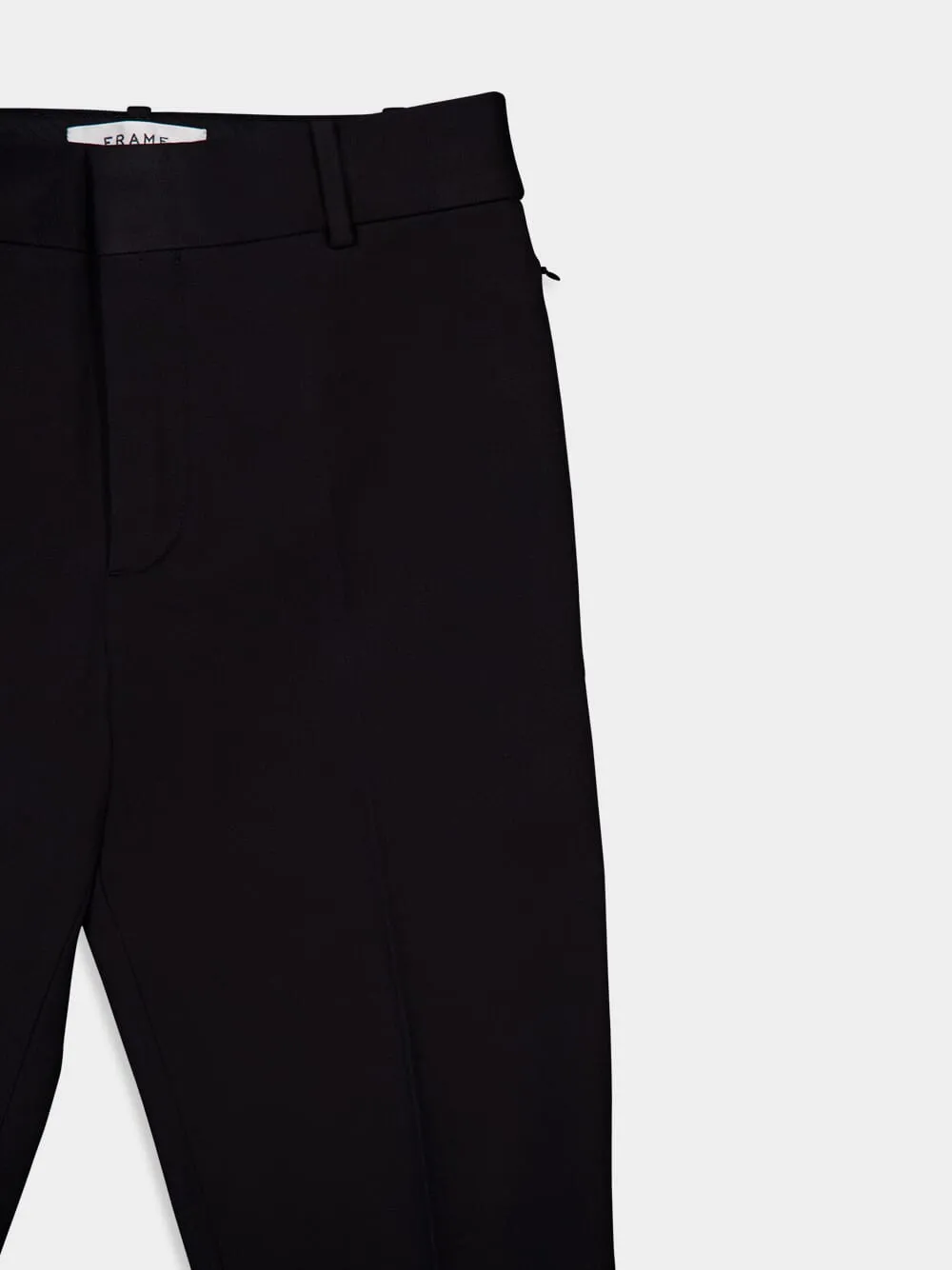 Black Cropped Boot-Cut Trousers sold by Fashion Clinic product image thumbnail 3
