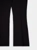 Black Cropped Boot-Cut Trousers sold by Fashion Clinic
