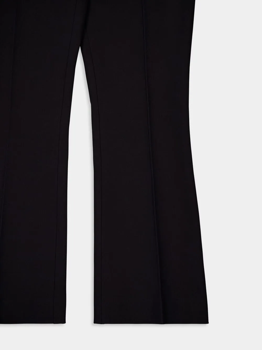 Black Cropped Boot-Cut Trousers sold by Fashion Clinic product image thumbnail 4