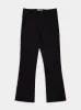 Black Cropped Boot-Cut Trousers sold by Fashion Clinic
