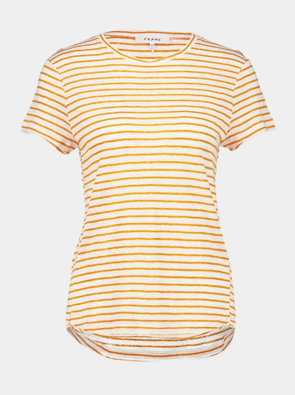 Striped Orange T-Shirt made by Fashion Clinic