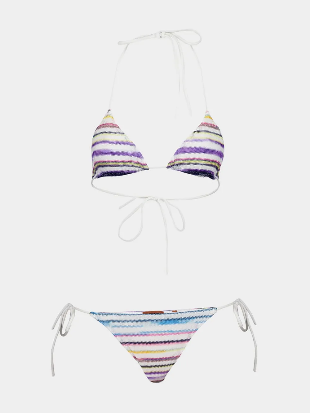 Zig-Zag Woven Triangle Bikini Set sold by Fashion Clinic