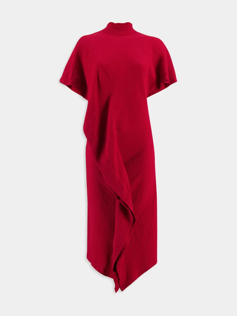 Red Love Short-Sleeve Midi Dress sold by Fashion Clinic