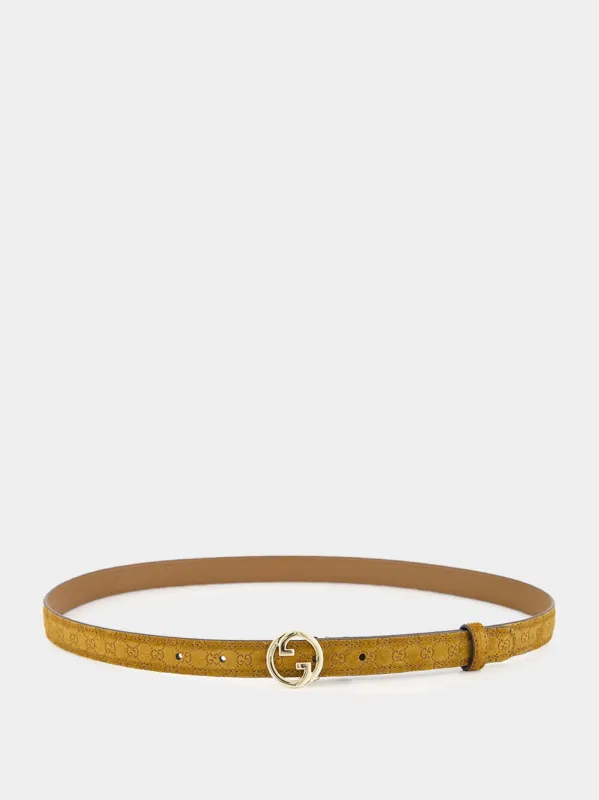 Camel Gucci Blondie Thin Belt sold by Fashion Clinic