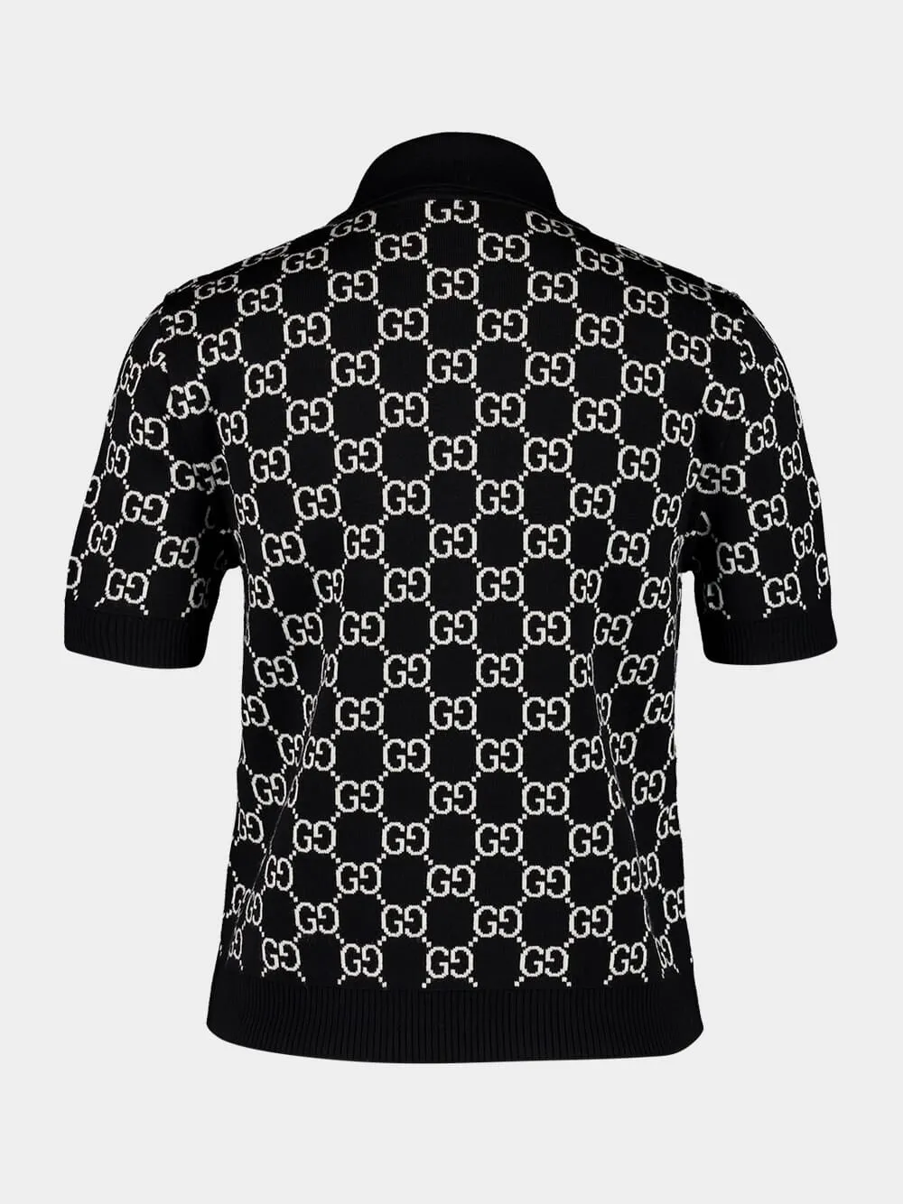 Black Reversible GG Wool Polo Shirt sold by Fashion Clinic product image thumbnail 2