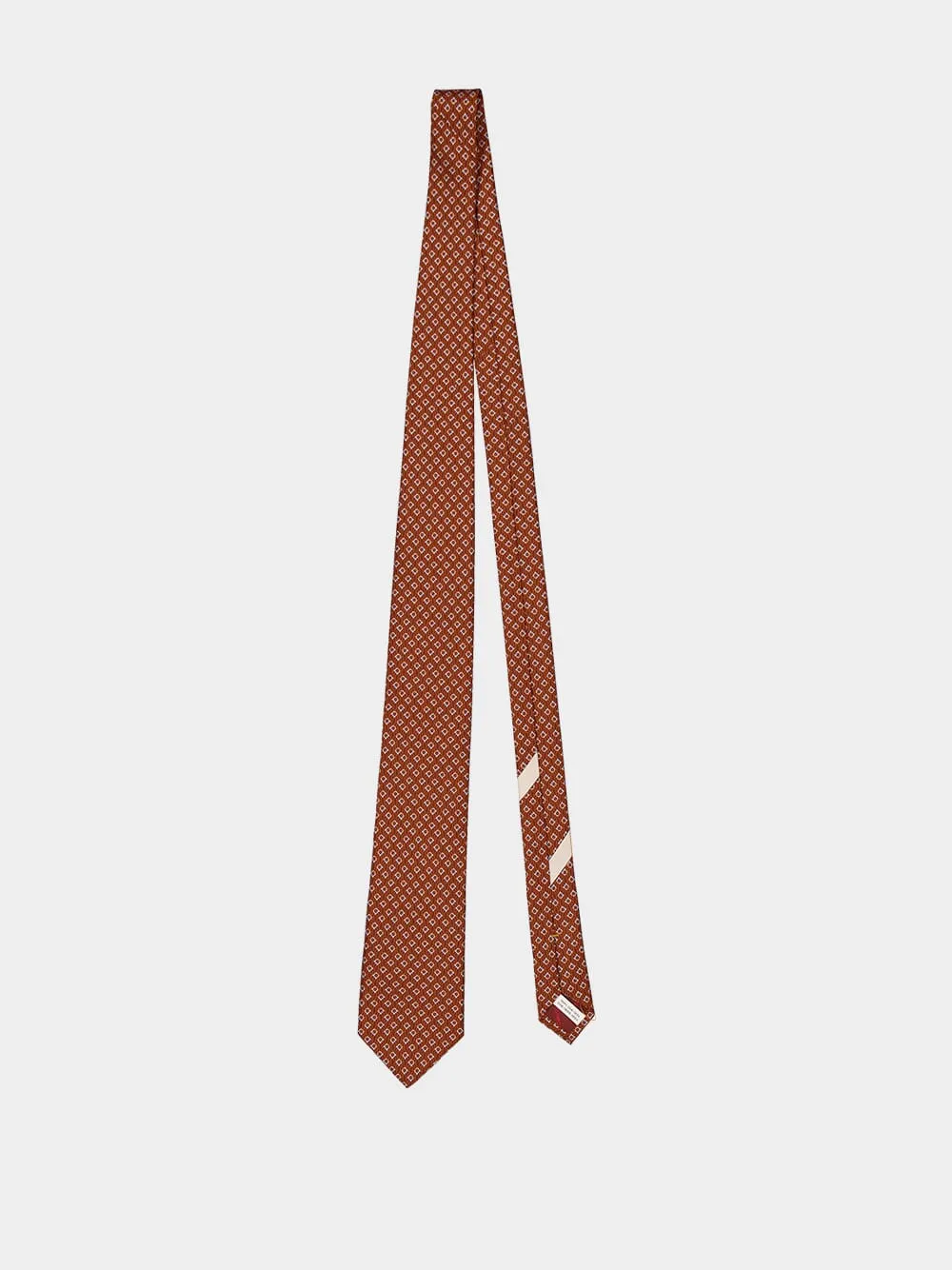 Brown Tetris Silk Tie sold by Fashion Clinic product image thumbnail 2