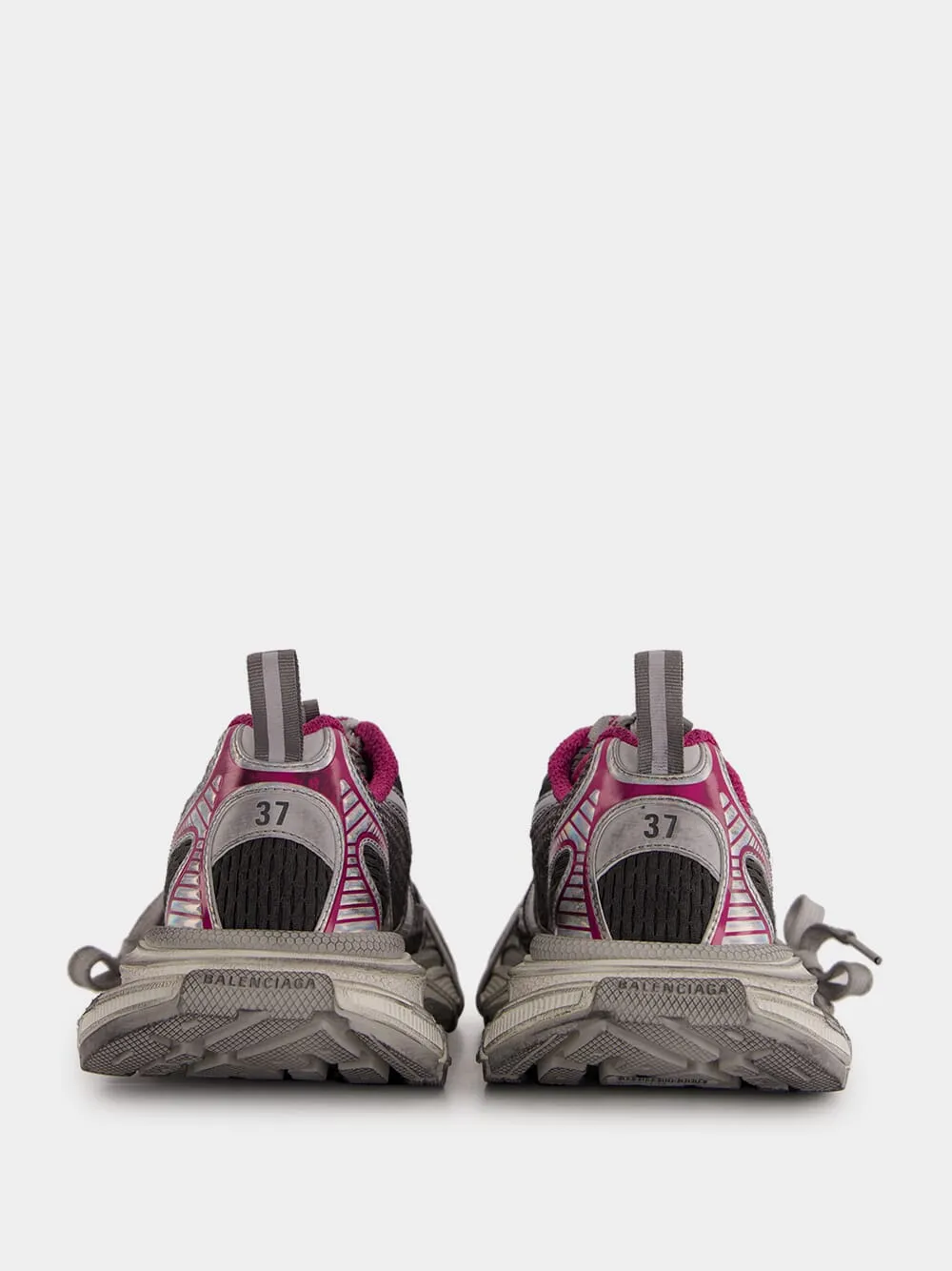 Grey & Pink 3XL Multicolor Mesh Sneakers sold by Fashion Clinic product image thumbnail 5
