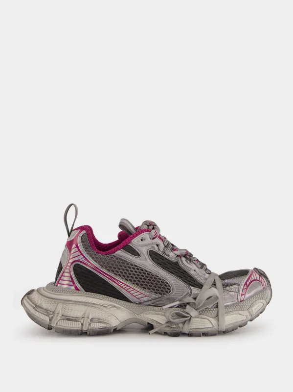 Grey & Pink 3XL Multicolor Mesh Sneakers sold by Fashion Clinic